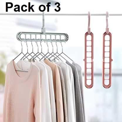 Multi Functional Adjustable & Folding Clothes Hanger Holder- MOMZII